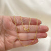 Gargantilla Basica 04.58.0004.18 Oro Laminado, Diseño de Figaro, Pulido, Tono Dorado (0.60 Gauge, 02 MM Thickness, 18 Inches Length)