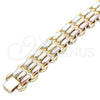 Pulsera Elegante 03.331.0099.08 Oro Laminado, Mate, Tres Tonos (23 MM Thickness, 8 Inches Length)