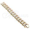 Pulsera Elegante 03.331.0099.08 Oro Laminado, Mate, Tres Tonos (23 MM Thickness, 8 Inches Length)