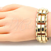 Pulsera Elegante 03.331.0105.09 Oro Laminado, Pulido, Tono Dorado (21 MM Thickness, 9 Inches Length)
