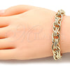 Pulsera Elegante 03.331.0106.08 Oro Laminado, Pulido, Tono Dorado (11 MM Thickness, 8 Inches Length)