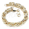 Pulsera Elegante 03.331.0106.08 Oro Laminado, Pulido, Tono Dorado (11 MM Thickness, 8 Inches Length)