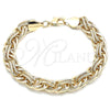 Pulsera Elegante 03.331.0106.08 Oro Laminado, Pulido, Tono Dorado (11 MM Thickness, 8 Inches Length)