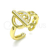Anillo Elegante 01.341.0017 Oro Laminado, Diseño de Paperclip, Pulido, Tono Dorado (One size fits all)