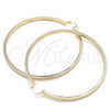 Argolla Extra Grande 02.170.0389.80 Oro Laminado, Diseño de Hueco, Diamantado, Tono Dorado