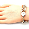 Pulsera Básica 03.331.0122.08 Oro Laminado, Pulido, Tono Dorado (15 MM Thickness, 8 Inches Length)