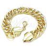 Pulsera Básica 03.331.0122.08 Oro Laminado, Pulido, Tono Dorado (15 MM Thickness, 8 Inches Length)
