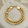 Pulsera Básica 03.331.0122.08 Oro Laminado, Pulido, Tono Dorado (15 MM Thickness, 8 Inches Length)
