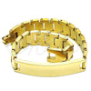 Pulsera Solida 03.114.0380.1.08 Acero Inoxidable, Pulido, Tono Dorado (12 MM Thickness, 8 Inches Length)