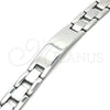 Pulsera Solida 03.114.0381.2.08 Acero Inoxidable, Pulido, Tono Plateado (12 MM Thickness, 8 Inches Length)