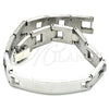 Pulsera Solida 03.114.0381.2.08 Acero Inoxidable, Pulido, Tono Plateado (12 MM Thickness, 8 Inches Length)