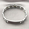 Pulsera Solida 03.114.0381.2.08 Acero Inoxidable, Pulido, Tono Plateado (12 MM Thickness, 8 Inches Length)