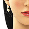 Argolla Huggie 02.341.0077.12 Oro Laminado, Diseño de Candado y Corazón, Pulido, Tono Dorado