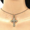 Dije Religioso 05.163.0097 Oro Laminado, Diseño de Crucifijo, Pulido, Tono Dorado