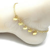 Tobillera de Dije 03.63.2210.10 Oro Laminado, Diseño de Mariposa, Pulido, Tono Dorado (04 MM Thickness, 10 Inches Length)