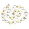 Tobillera Elegante 03.213.0123.10 Oro Laminado, Pulido, Tono Dorado (08 MM Thickness, 10 Inches Length)