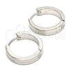 Argolla Huggie 02.230.0052.20 Acero Inoxidable, Pulido, Tono Plateado