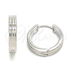Argolla Huggie 02.230.0052.20 Acero Inoxidable, Pulido, Tono Plateado