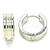 Argolla Huggie 02.230.0053.20 Acero Inoxidable, Pulido, Tono Plateado