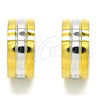 Argolla Huggie 02.230.0057.20 Acero Inoxidable, Pulido, Dos Tonos