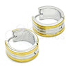 Argolla Huggie 02.230.0034.1.20 Acero Inoxidable, Pulido, Dos Tonos