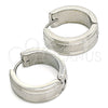 Argolla Huggie 02.230.0059.20 Acero Inoxidable, Mate, Tono Plateado