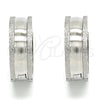 Argolla Huggie 02.230.0060.20 Acero Inoxidable, Mate, Tono Plateado