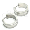 Argolla Huggie 02.230.0060.20 Acero Inoxidable, Mate, Tono Plateado