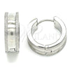 Argolla Huggie 02.230.0060.20 Acero Inoxidable, Mate, Tono Plateado