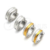 Argolla Huggie 02.255.0004.10 Acero Inoxidable, Pulido, Tono Plateado