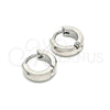 Argolla Huggie 02.255.0006.10 Acero Inoxidable, Pulido, Tono Plateado