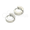 Argolla Huggie 02.255.0007.10 Acero Inoxidable, Pulido, Tono Plateado