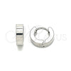 Argolla Huggie 02.255.0007.10 Acero Inoxidable, Pulido, Tono Plateado