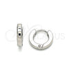 Argolla Huggie 02.255.0012.10 Acero Inoxidable, Pulido, Tono Plateado
