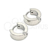 Argolla Huggie 02.255.0013.10 Acero Inoxidable, Pulido, Tono Plateado
