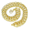 Pulsera Elegante 03.331.0136.09 Oro Laminado, Pulido, Tono Dorado (12 MM Thickness, 9 Inches Length)