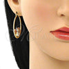 Argolla Mediana 02.351.0110.35 Oro Laminado, Diseño de Osito y Corazón, Diamantado, Tres Tonos