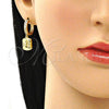Argolla Huggie 02.368.0043.15 Oro Laminado, Diseño de Amor, con Blanca Micro Pave, Pulido, Tono Dorado
