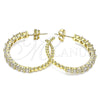 Arete Dormilona 02.156.0537 Oro Laminado, con Zirconia Cubica Blanca, Pulido, Tono Dorado