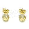 Arete Dormilona 02.100.0106 Oro Laminado, Mate, Tono Dorado