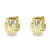 Arete Dormilona 02.100.0117 Oro Laminado, Diamantado, Tono Dorado