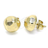 Arete Dormilona 02.100.0118.1 Oro Laminado, Pulido, Tono Dorado