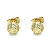 Arete Dormilona 02.100.0119 Oro Laminado, Diamantado, Tono Dorado