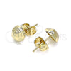 Arete Dormilona 02.100.0120 Oro Laminado, Diamantado, Tono Dorado
