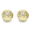 Arete Dormilona 02.100.0124 Oro Laminado, Diamantado, Tono Dorado