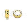 Argolla Huggie 02.255.0008.1.10 Acero Inoxidable, Pulido, Tono Dorado