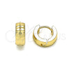 Argolla Huggie 02.255.0010.1.10 Acero Inoxidable, Pulido, Tono Dorado