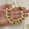 Pulsera Básica 03.331.0143.10 Oro Laminado, Pulido, Tono Dorado (20 MM Thickness, 10 Inches Length)