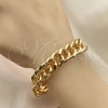 Pulsera Básica 03.331.0150.09 Oro Laminado, Pulido, Tono Dorado (14 MM Thickness, 9 Inches Length)