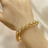 Pulsera Básica 03.331.0153.09 Oro Laminado, Pulido, Tono Dorado (11 MM Thickness, 9 Inches Length)